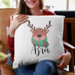 Personalizirani jastuk jelenko s imenom - Božićni pokloni