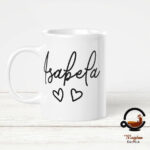 Personalizirana šalica Srce s imenom