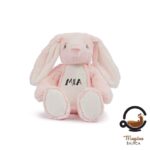 Personalizirani plišani rozi zeko s imenom