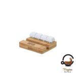 Personalizirani bambusov držač za mobitel s antistres tipkama – unikatni poklon za ured