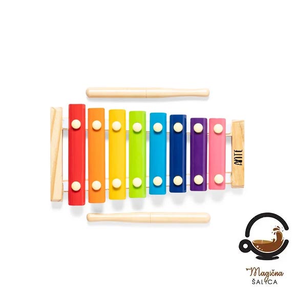 ksilofon-personaliztirani Personalizirani ksilofon od borovog drveta s bubnjevima