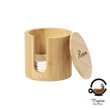 Bamboo dispenser za odstranjivače šminke s pamučnim diskovima