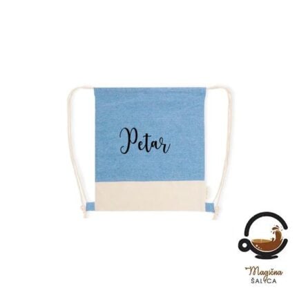 Cool pamučni personalizirani ruksak plava boja
