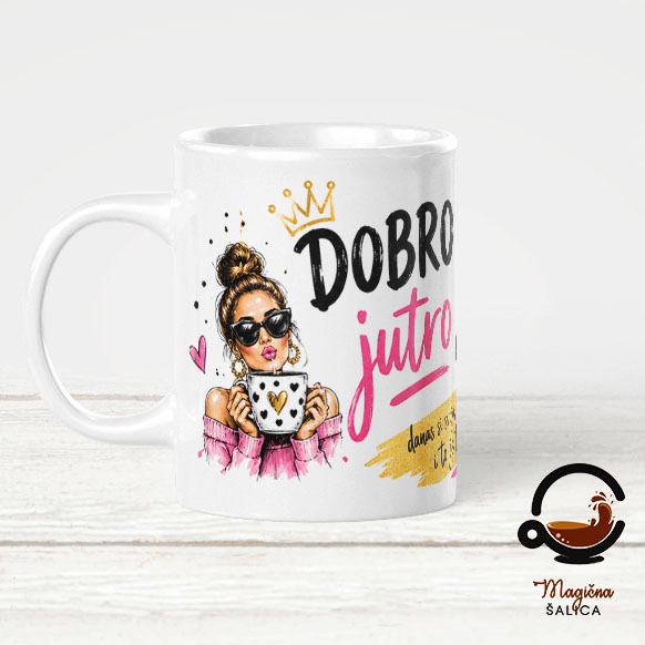 gospođa-bijela-1 Šalica Dobro jutro gospođetino - prednja slika