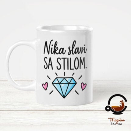 Personalizirana šalica „Slavi sa stilom“ – originalan poklon za rođendan