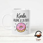 Personalizirana šalica „Vrijeme je za tortu“ – originalan poklon za rođendan