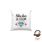 Personalizirani jastuk „Slavi sa stilom“ s imenom – originalan poklon za rođendan